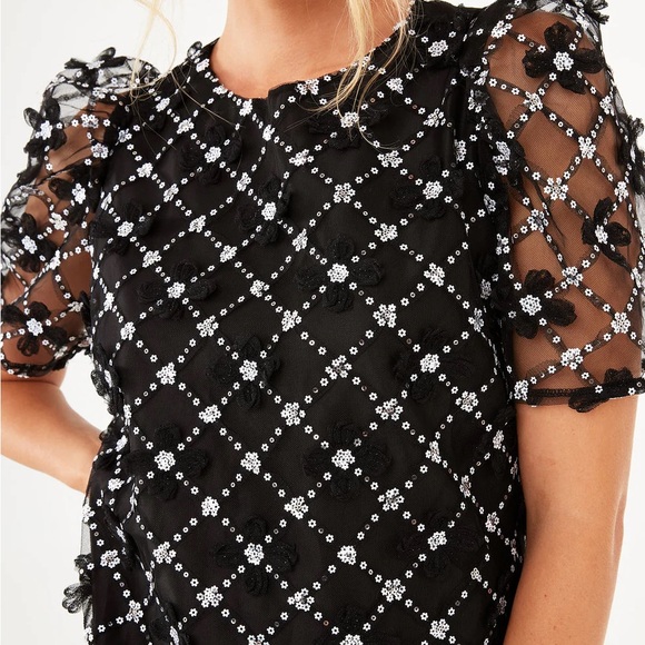 Black Sequin Abbey Glass Dress - Picture 5 of 5